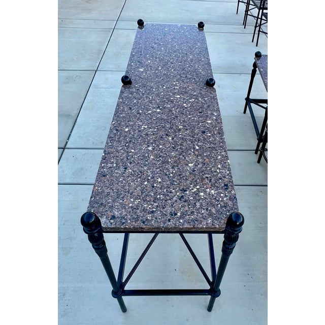 Michael Taylor Designs Cast Aluminum Montecito Outdoor #2079 Console Table For Sale In Palm Springs - Image 6 of 6