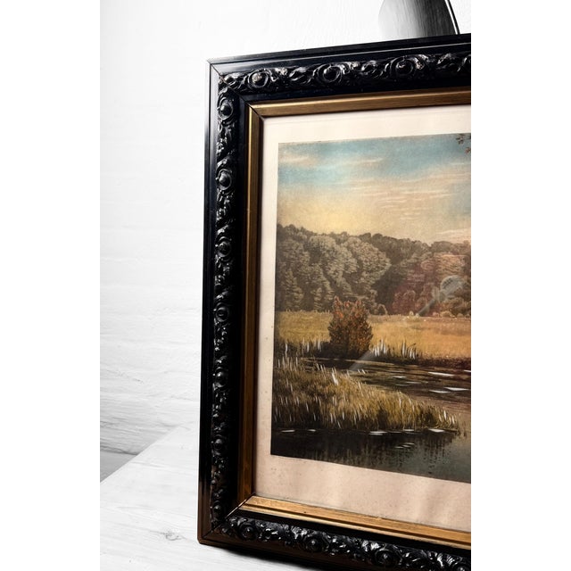 Paul Vorgang, Large German Landscape Heliogravure, 1960s, Paint For Sale - Image 4 of 7