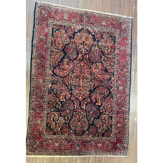 Antique Persian Mohajeran Sarouk Carpet, 6' X 8'6" For Sale - Image 4 of 12
