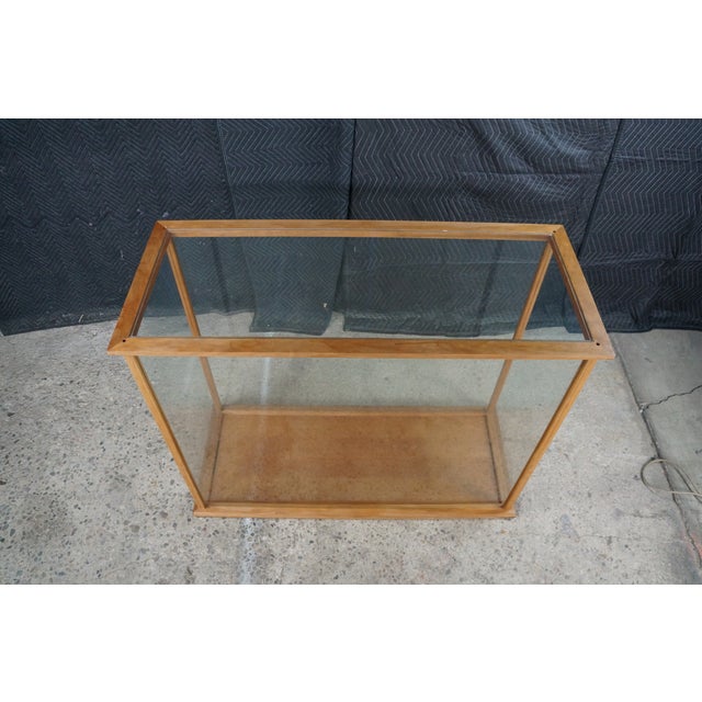 Late 20th Century Model Ship Glass Display Case Art Gallery Shop Showcase Vitrine Cabinet 48" For Sale - Image 6 of 15