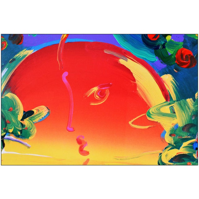 1990s 1999 Better World Acrylic Collage Peter Max Painting For Sale - Image 5 of 8
