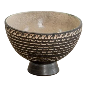 Mid 20th Century Juliette Derel Brutalist Ceramic Bowl
