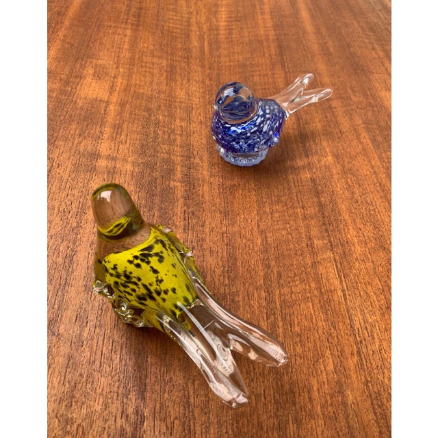 Vintage Glass Bird Sculptures, Set of 2 For Sale - Image 4 of 18