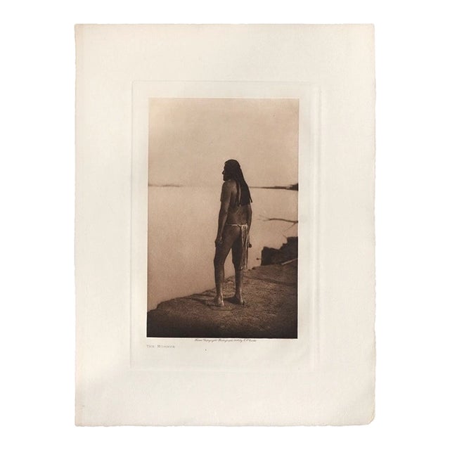 Edward S. Curtis "The Mohave" Original Vintage Photogravure on Van Gelder Paper, 1907, Cardozo Collection For Sale
