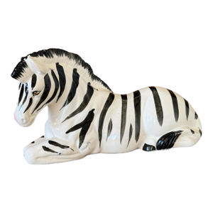 Vintage Regency Hand-Painted Ceramic Zebra Figurine – Made in Japan