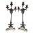 Large Pair Antique 1800's Patinated Bronze Neoclassical Candelabra Candle Holder For Sale