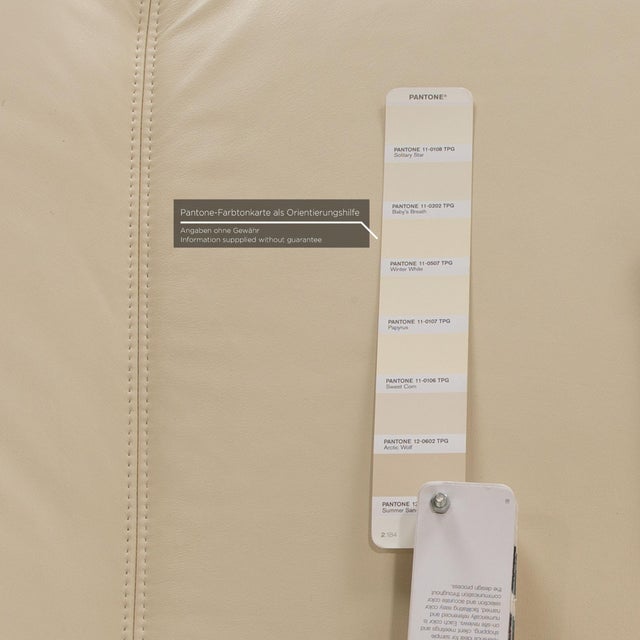 Rivoli Leather Two Seater Cream Sofa from Koinor For Sale - Image 10 of 16