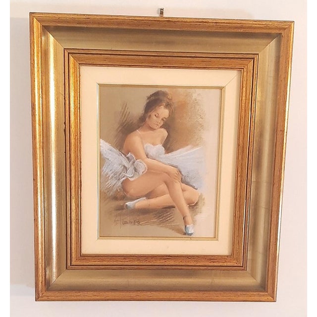 Pittis, Couple of Dancers, 1983, Oil on Canvases, Framed, Set of 2 For Sale - Image 3 of 18