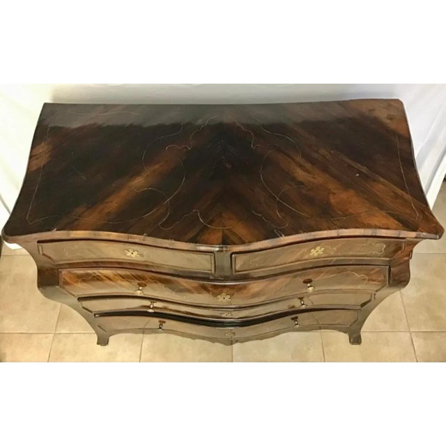 Rococo Large 18th Century Rosewood Rococo Commode For Sale - Image 3 of 10