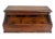 Brown English 19th C Mahogany & Reverse Painted Glass 3 Jar Desk Inkwell For Sale - Image 8 of 16