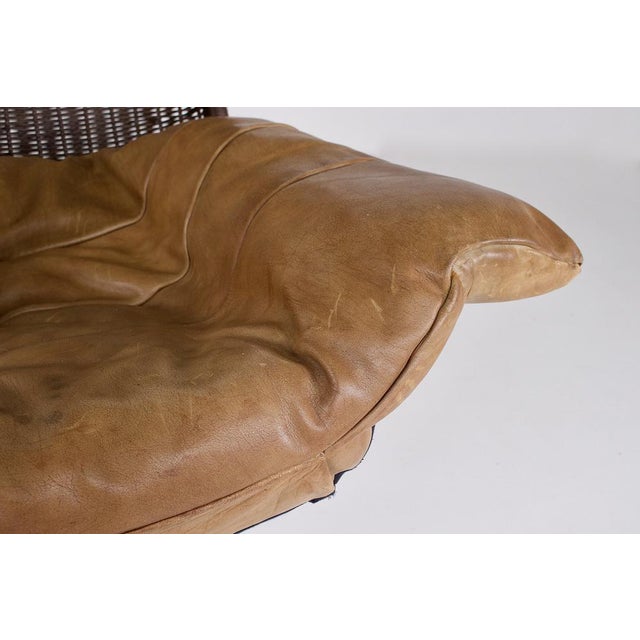 Swivel Armchair in Rattan and Leather from Gerard Van Den Berg, 1970s For Sale - Image 15 of 16
