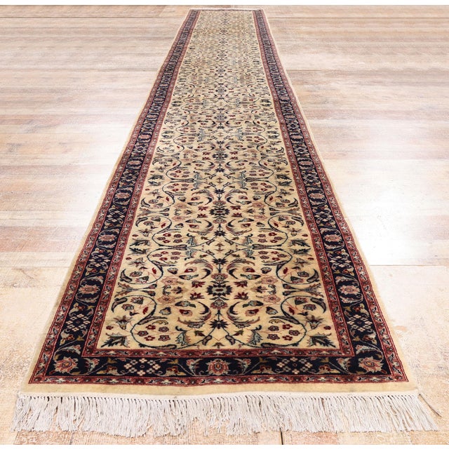 Vintage Chinese Tabriz Rug Runner, 02'06 X 19'09 For Sale - Image 11 of 12