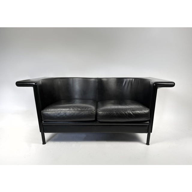 A rare, fully labeled example of the "hockey" sofa, designed for moroso in the early 1980s by antonio citterio — one of...