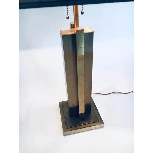 Hollywood Regency Style Architectural Brass Table Lamp, 1970s For Sale - Image 11 of 17