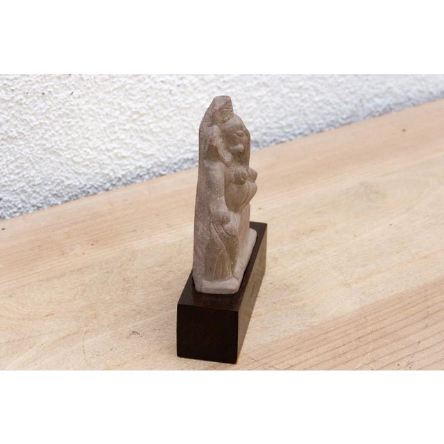 The Stone Guardian Seated Ganesha Antique Sculpture For Sale - Image 4 of 8