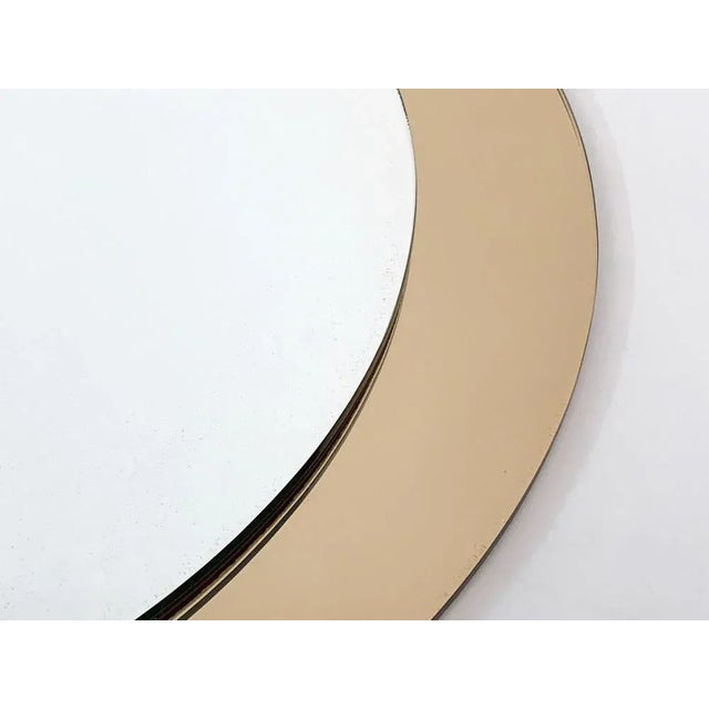 Mid-Century Italian Round Mirror with Double Brassed Gold Frame by Galimberti Lino, 1975 For Sale - Image 4 of 15