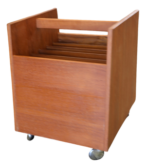 LP Stand or Magazine Rack in Teak by Rolf Hesland for Bruksbo, Norway, 1960s