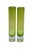 Contemporary 6 Chinese Emerald Green Blown Glass Graduated Tubular Torpedo Bud Vases 4" to 8" For Sale - Image 3 of 13