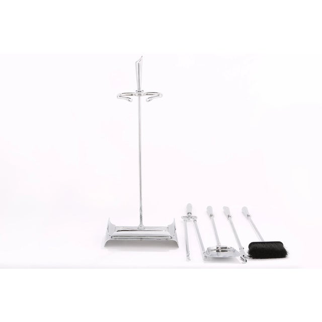 Mid-Century Modern Mid Century Modern Fireplace Tool Set - 5 Pieces For Sale - Image 3 of 11