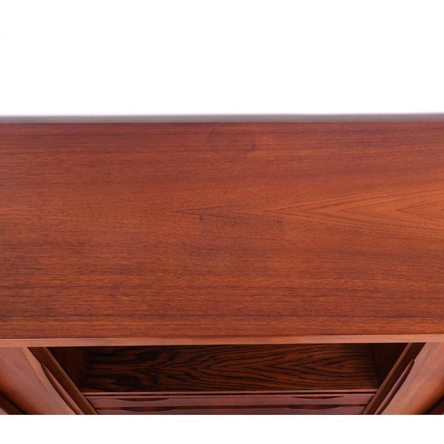 Vintage Teak Highboard or High Sideboard with 4 Sliding Doors, 1960s For Sale - Image 18 of 18