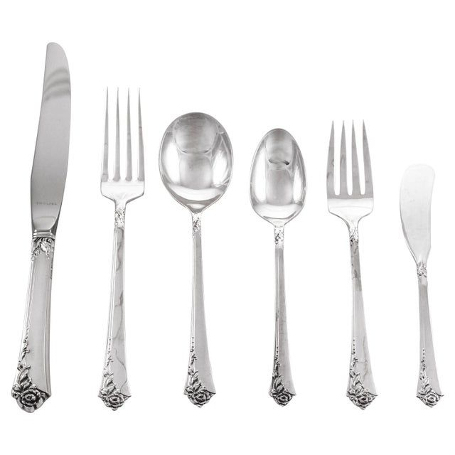 Sterling Flatware - 96 Pieces For Sale - Image 10 of 10
