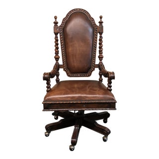 Maitand-Smith Lido Leather Desk Chair For Sale