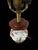 Vintage Green Pink Lotus Blossom Chinoiserie Lilly Pad Lamp Asian Finial For Sale - Image 9 of 9