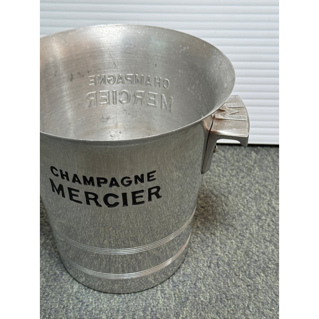 Vintage French Champagne Mercier Metal Ice Bucket For Sale - Image 4 of 12