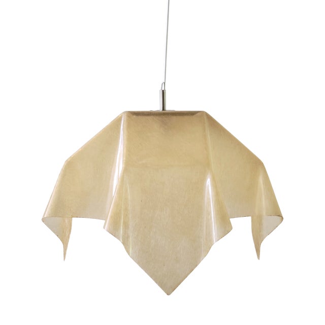 Fazzoletto Pendant Lamp by Salvatore Gregorietti for Valenti Luce, Italy 1970s For Sale