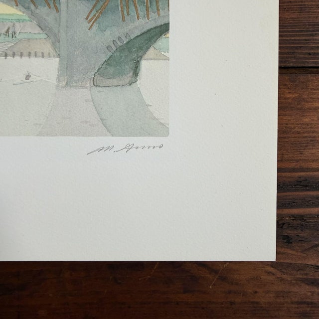Mitsumasa Anno, Ponte Vecchio, 1990s, Giclée Print, Framed For Sale - Image 4 of 7