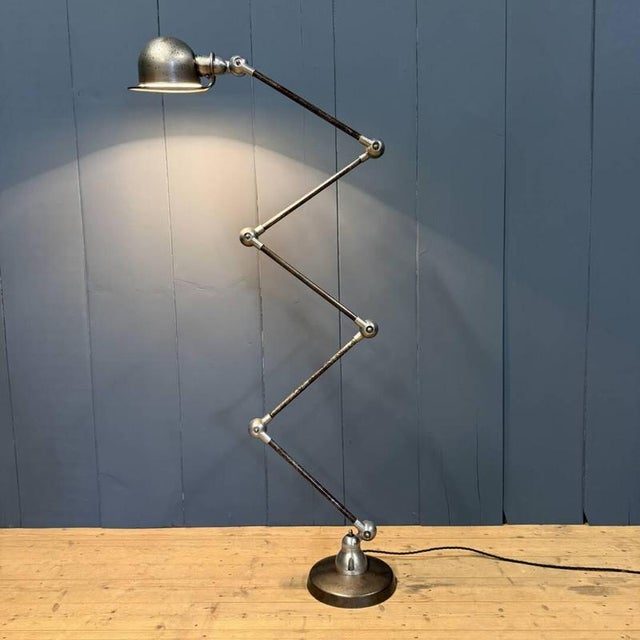 Vintage Five-Arm Floor Lamp with Green Brand Plate from Jieldé, 1950s For Sale - Image 3 of 18