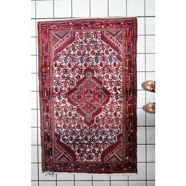 1920s, Antique Persian Hamadan Rug 4' X 6' For Sale - Image 12 of 12