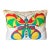 Mid-Century Modern Rectangular Accent Pillow With Quilted Mod Graphic Butterfly Design Circa 1970 For Sale
