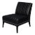 Contemporary Black Leather Accent Chair For Sale