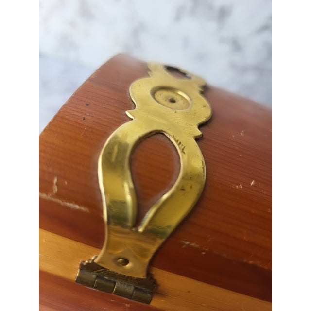 1980s Wood and Brass Box For Sale - Image 9 of 14