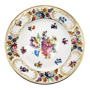 Salad Plate Empress Dresden Flowers by Schumann - Bavaria