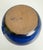 Late 20th Century Cobalt Blue Modernist Ceramic Lidded Pot, Artist Signed For Sale - Image 9 of 9