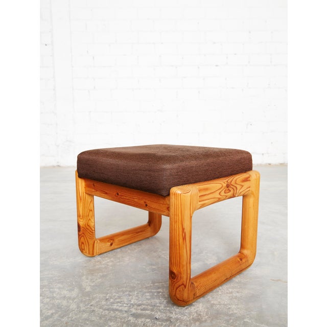 Set of Danish Modern Pine Armchair & Ottoman by C. F. C. Silkeborg from CFC Silkeborg, 1970s For Sale - Image 6 of 16