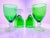 Vintage 1950's Forest Green Water Tumbler/Goblet Wine Glass With Clear Bubble Feet- Set of 6 For Sale In Atlanta - Image 6 of 6
