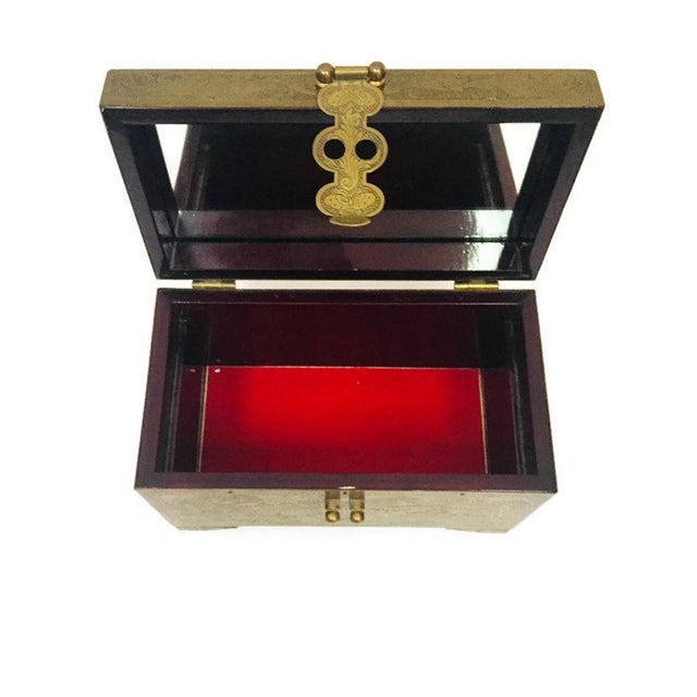 Vintage Chinese Brass Etched Keepsake Letter Box Chairish