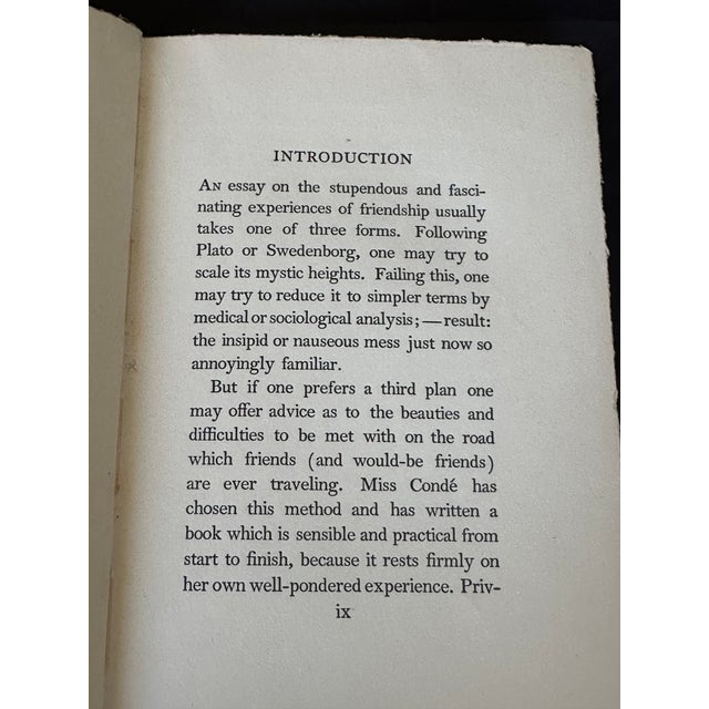 Royal Blue Decorative Art Nouveau Friendship Book For Sale - Image 8 of 14