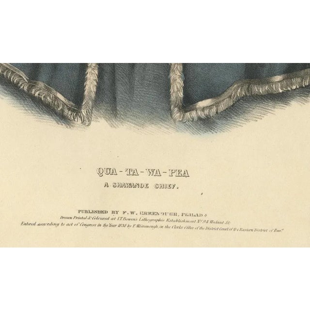 Qua-Ta-Wa-Pea, 1838, Litograph on Paper For Sale - Image 4 of 7