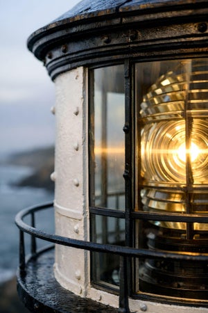Fresnel Lighthouse Lens Interior, Coastal Architectural Art Print, 12″ × 18″ Reproduction