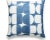 Traditional The House of Scalamandré Rift Linen Print Pillow, Blueprint For Sale - Image 3 of 3