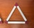 Red Vintage Danish Triangular Trivet Coasters by Jorgen Meldgaard for Menu, 1980s, Set of 3 For Sale - Image 8 of 12