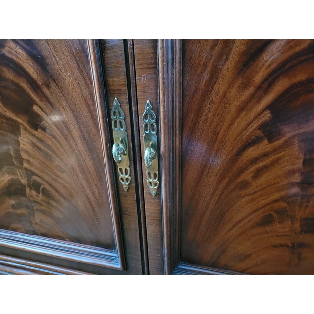 Georgian Style Two Piece Mahogany Breakfront For Sale - Image 16 of 18