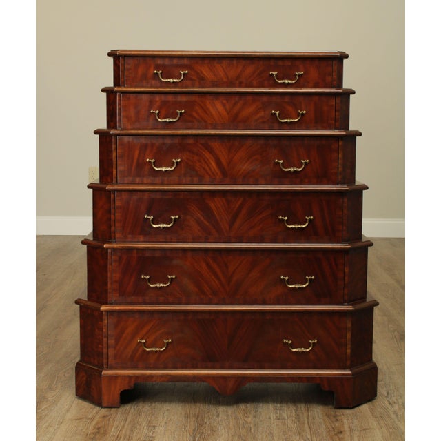 Maitland Smith George Iii Style Stacked Mahogany Chest Of Drawers