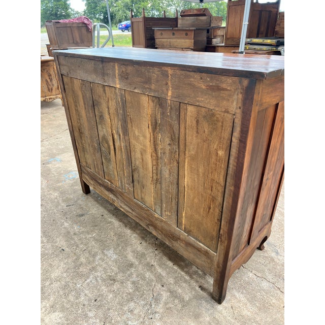 Wood French 18th Century Louis XV Provincial Two Door Walnut Buffet For Sale - Image 7 of 12