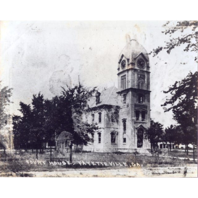 1970s Fayette County Courthouse, Georgia by Patsy Gullett 16 X 13 For Sale - Image 9 of 10