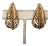 Vintage 1968 Signed Napier Goldtone Leaf Clip Earrings - 2 Pieces For Sale